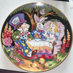 Fitz and Floyd Blue and Red Ceramic‎ Art Plate